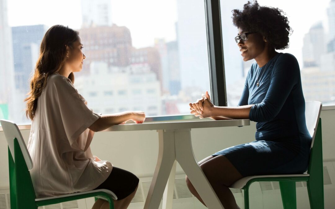 Two women in a one-on-one meeting