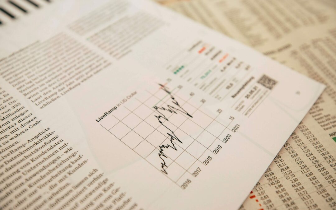 paper with financial performance graph