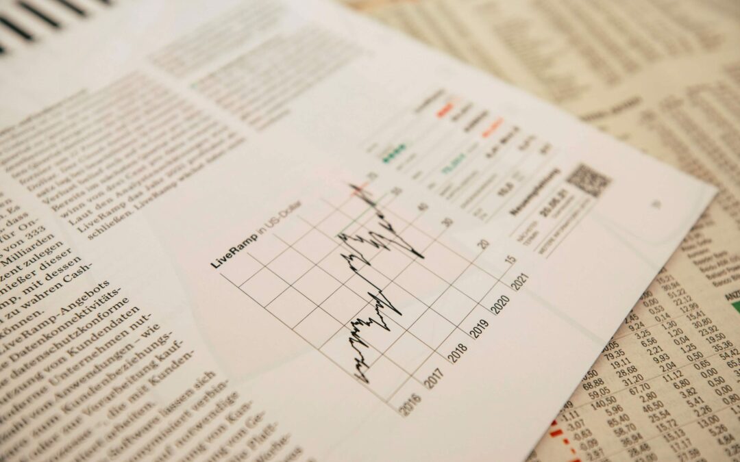 paper with financial performance graph