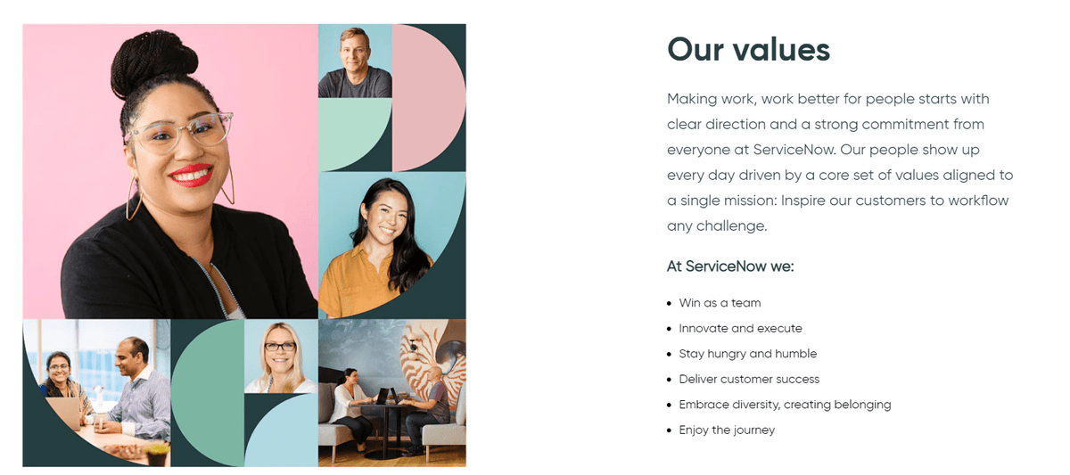 ServiceNow company values